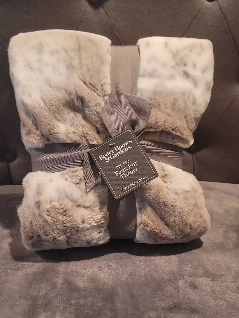 Better Homes And Gardens Faux Fur Throw Blanket - Snow Leopard